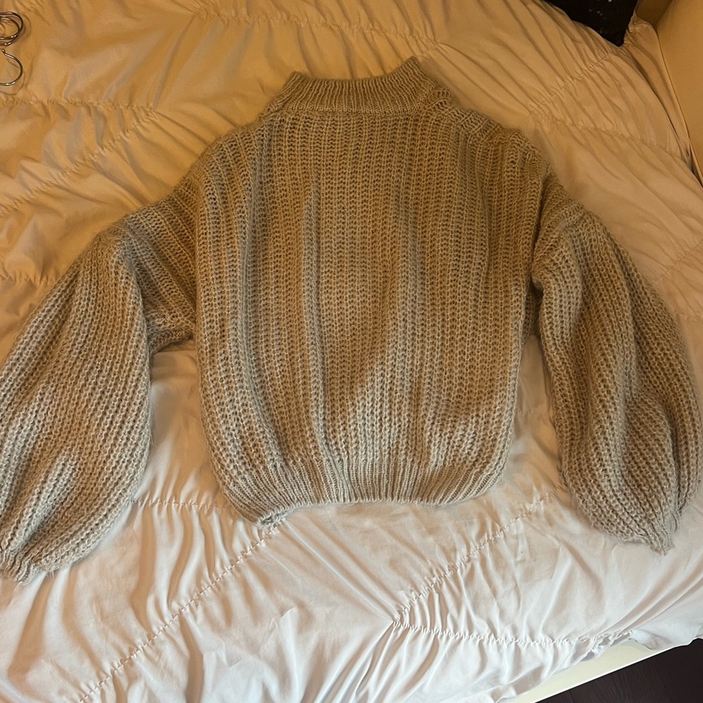Grey long sleeve turtle neck sweater